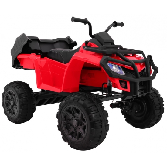 Quad XL ATV na akumulator dla dzieci Czerwony + Napęd 4x4 + Bagażnik + Wolny Start + EVA + Audio LED