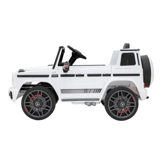 Mercedes AMG G63 dla dzieci Biały + Pilot + MP3 LED + Wolny Start + EVA + Pasy