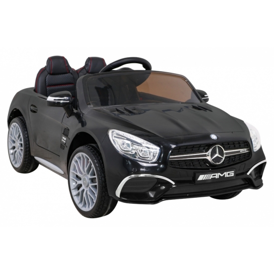 Mercedes Benz AMG SL65 S elektryczny dla dzieci Czarny + Pilot + Audio LED + Ekoskóra + EVA + Wolny Start