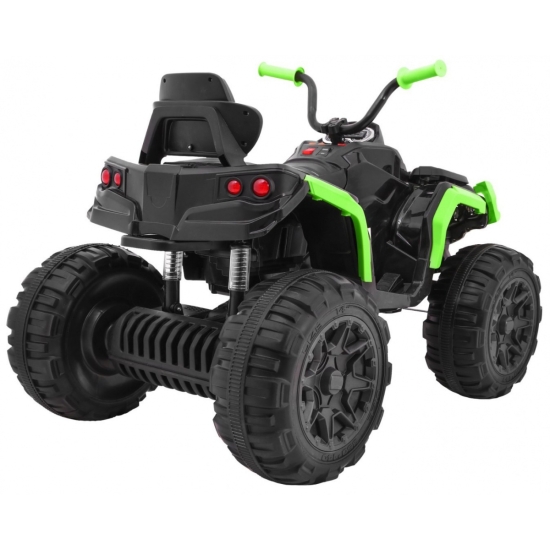 Quad ATV na akumulator dla dzieci Czarno-zielony + Koła EVA + Radio MP3 + LED + Wolny Start