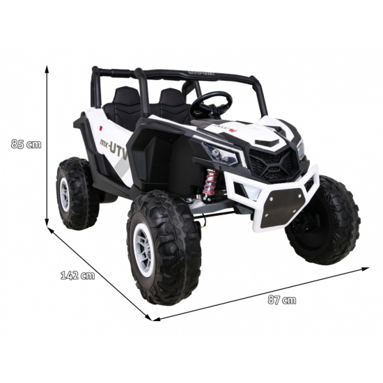 Buggy UTV-MX na akumulator dla dzieci Biały + Napęd 4x4 + Pilot + Audio LED + Schowek + EVA + Wolny Start