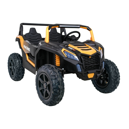 Buggy ATV Strong Racing dla 2 dzieci Złoty + Silnik bezszczotkowy + Pompowane koła + Audio LED