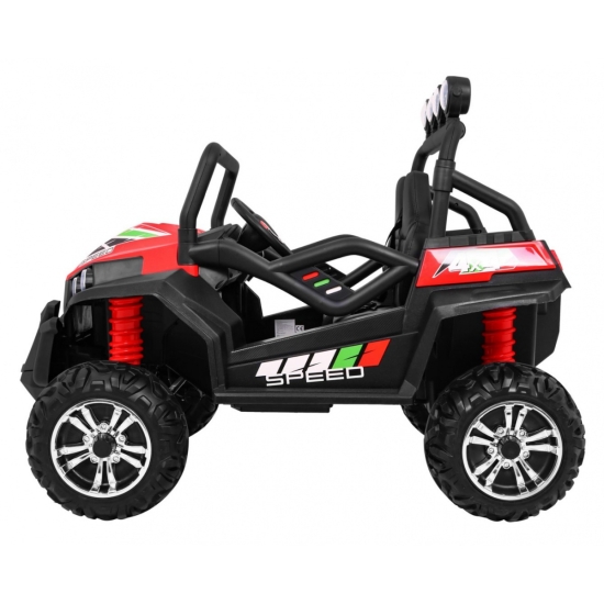 Terenowe Grand Buggy Lift dla dzieci Czerwony + Napęd 4x4 + Pilot + Bagażnik + Radio MP3 + LED