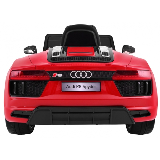 Audi R8 Spyder na akumulator Lakier Czerwony + Pilot + EVA + Wolny Start + Radio MP3 + LED