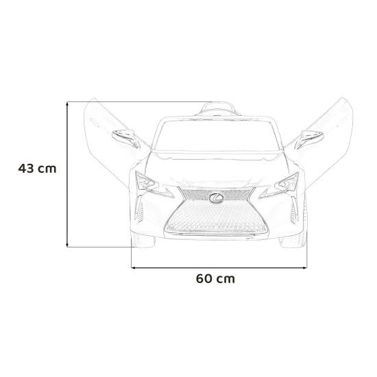 Lexus LC500 na akumulator dla dzieci Czerwony + Pilot + Wolny Start + EVA + Audio LED