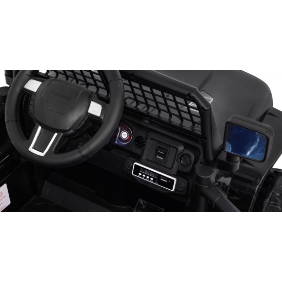 Autko Jeep Dark Night na akumulator dla dzieci Czarny + Wolny Start + EVA + Audio LED