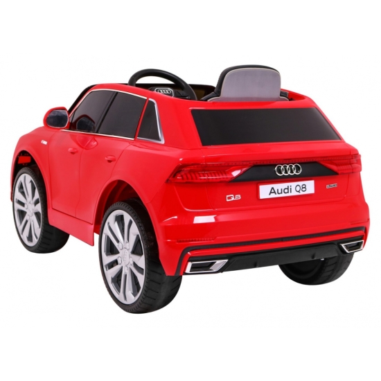 Audi Q8 Lift na akumulator dla dzieci Czerwony + Pilot + EVA + Wolny Start + MP3 USB + LED