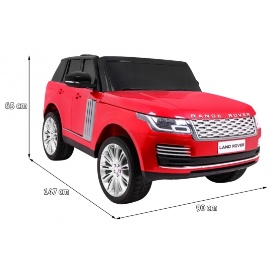 Range Rover HSE Lakierowane Autko dla 2 dzieci Czerwony + Pilot + Panel audio + LED