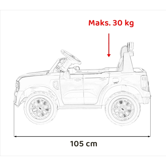 Pojazd Ford Ranger LIFT Niebieski