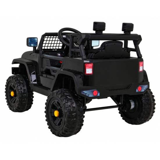 Autko Jeep Dark Night na akumulator dla dzieci Czarny + Wolny Start + EVA + Audio LED