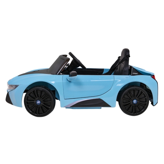 BMW I8 Lift Auto na akumulator Niebieski + Pilot + Wolny Start + 3-pkt pasy + MP3 USB + LED