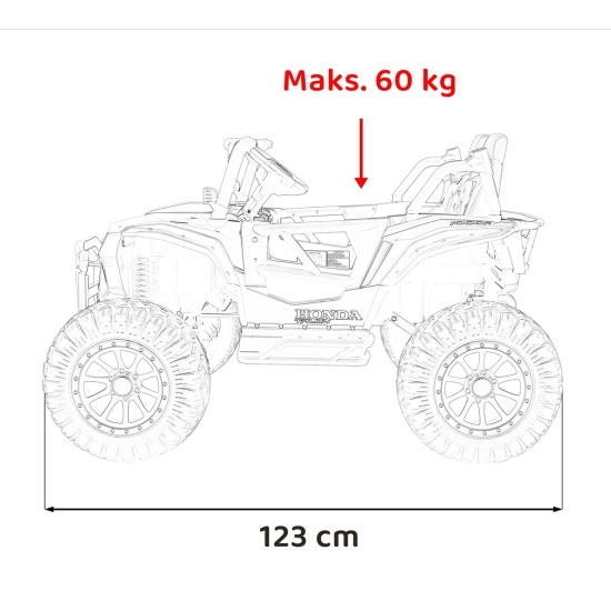 Pojazd Terenowy HONDA 4x4 Czarny