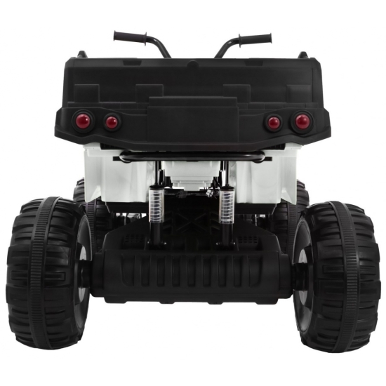 Quad XL ATV na akumulator dla dzieci Biały + Napęd 4x4 + Bagażnik + Wolny Start + EVA + Audio LED