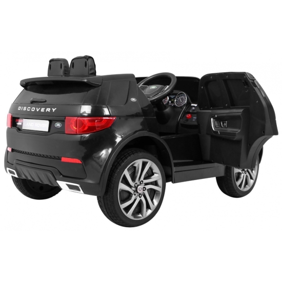 Land Rover Discovery dla dzieci Czarny + Pilot + 5-pkt pasy + Regulacja siedzenia + EVA + MP3 LED