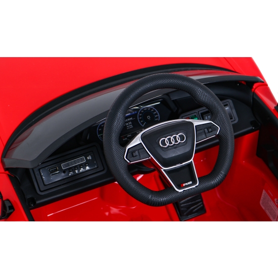 Audi RS E-Tron GT na akumulator Czerwony + Pilot + Napęd 4x4 + Radio MP3 + LED + EVA