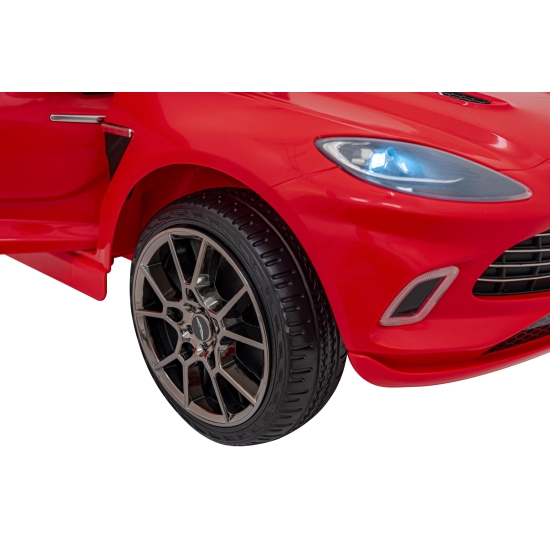 Aston Martin DBX na akumulator dla dzieci Czerwony + Pilot + EVA + Pasy + Wolny Start + Audio LED