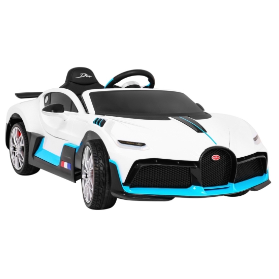 Bugatti Divo Autko na akumulator dla dzieci Biały + Pilot + EVA + Wolny Start + LED MP3