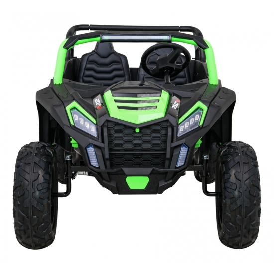 Buggy ATV Strong Racing dla 2 dzieci Zielony + Silnik bezszczotkowy + Pompowane koła + Audio LED