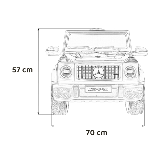 Mercedes AMG G63 dla dzieci Czerwony + Pilot + MP3 LED + Wolny Start + EVA + Pasy