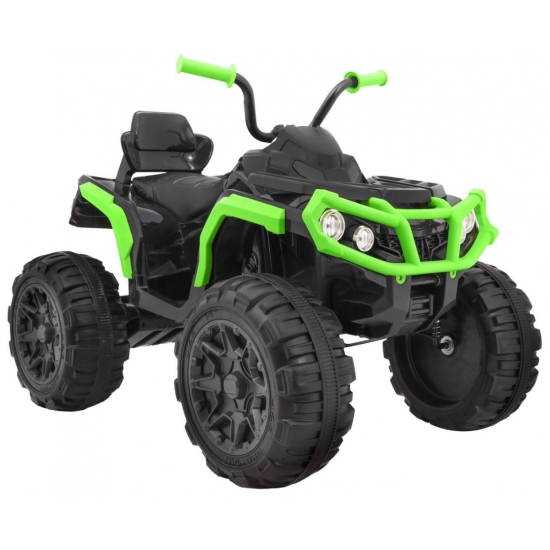 Quad ATV na akumulator dla dzieci Czarno-zielony + Koła EVA + Radio MP3 + LED + Wolny Start