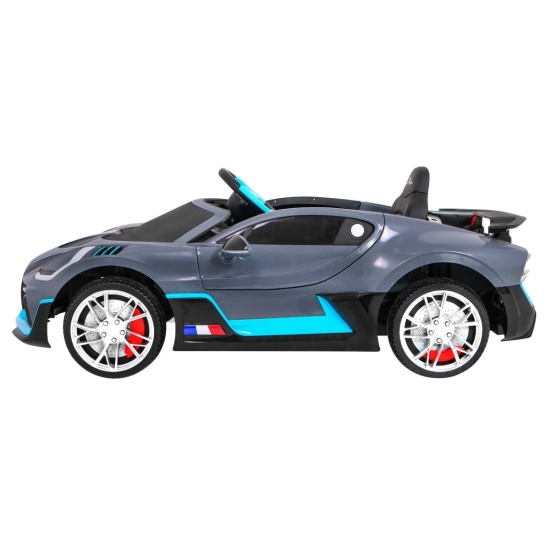 Bugatti Divo Autko na akumulator dla dzieci Szary + Pilot + EVA + Wolny Start + LED MP3