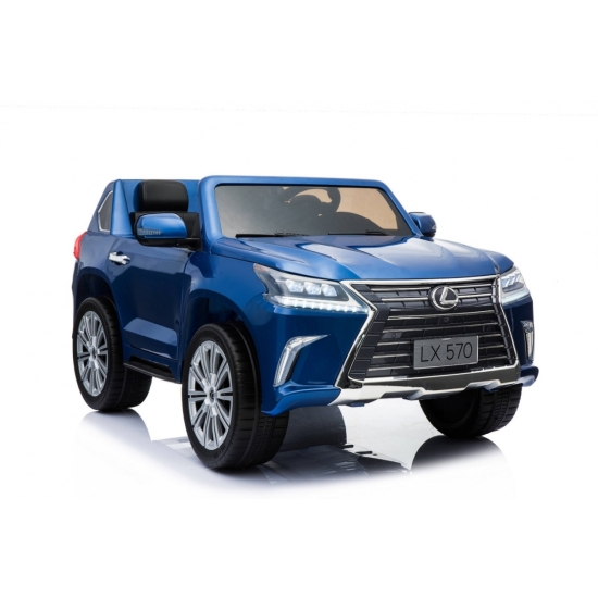 Lexus LX570 Lakierowane Autko dla 2 dzieci Niebieski + Pilot + Koła EVA + Radio MP3 LED