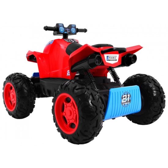 Quad na akumulator Sport Run dla dzieci Czerwony + Napęd 4x4 + LED + Radio MP3