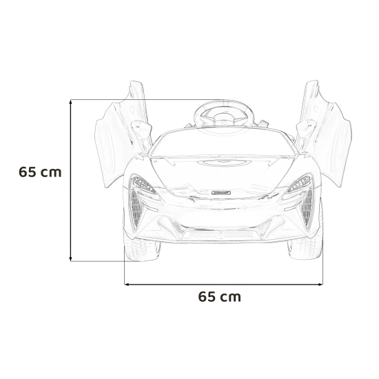 McLaren Artura na akumulator dla dzieci Czarny + Napęd 4x4 + Pilot + Wolny Start + EVA + Audio LED