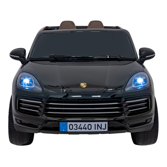 Porsche Cayenne S na akumulator dla dzieci Lakier Czarny + Pilot + Wolny START + EVA + Audio LED