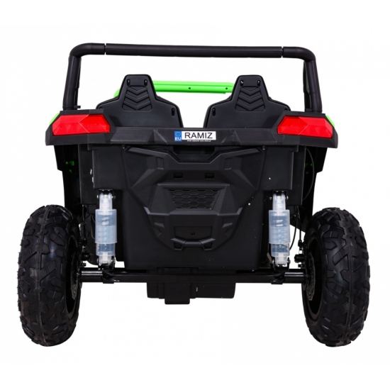 Buggy ATV Strong Racing dla 2 dzieci Zielony + Silnik bezszczotkowy + Pompowane koła + Audio LED