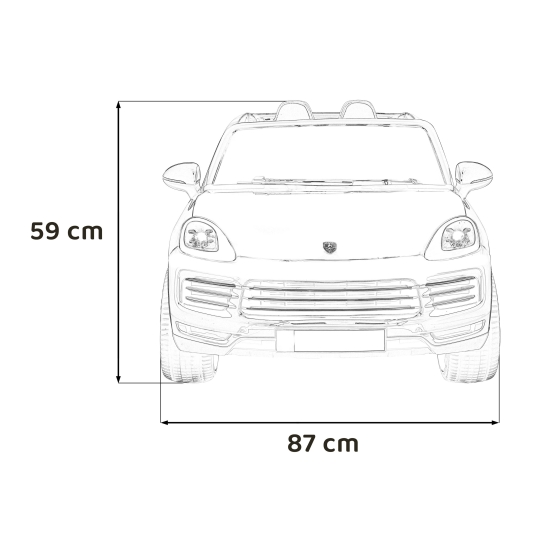 Porsche Cayenne S na akumulator dla dzieci Lakier Czarny + Pilot + Wolny START + EVA + Audio LED