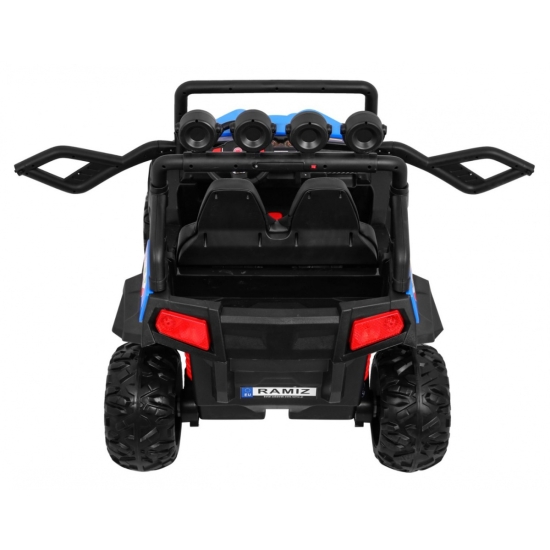 Grand Buggy Strong Lift dla dzieci Niebieski + Napęd 4x4 + Pilot + Bagażnik + Radio MP3 + LED