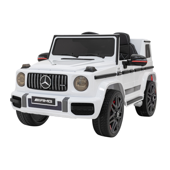 Mercedes AMG G63 dla dzieci Biały + Pilot + MP3 LED + Wolny Start + EVA + Pasy