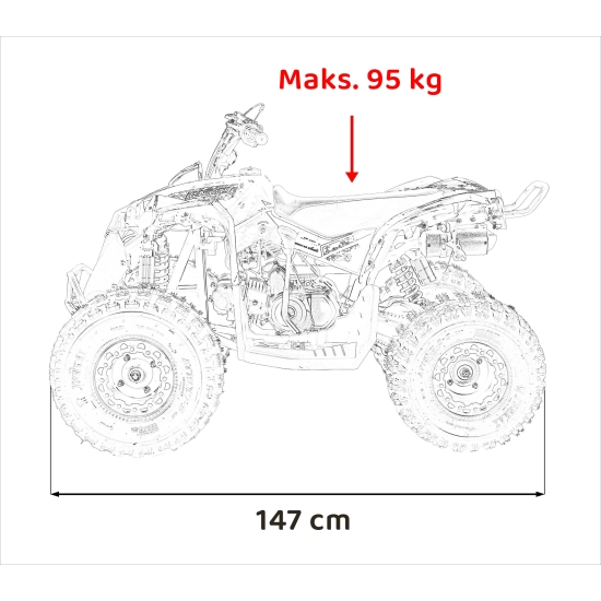 Pojazd Quad Spalinowy RENEGADE HIPERFECT 125CC Czerwony