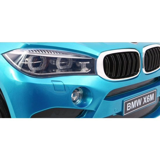 BMW X6M Elektryczne Autko dla dzieci Lakier Niebieski + Pilot + EVA + Wolny Start + Audio + LED