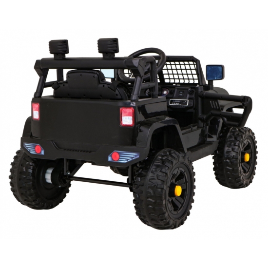 Autko Jeep Dark Night na akumulator dla dzieci Czarny + Wolny Start + EVA + Audio LED