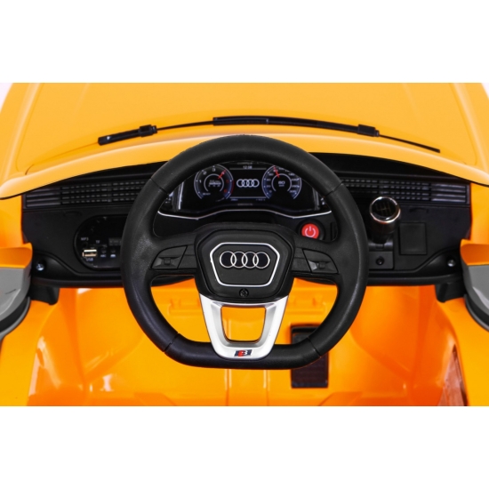 Audi Q8 Lift na akumulator dla dzieci Żółty + Pilot + EVA + Wolny Start + MP3 USB + LED