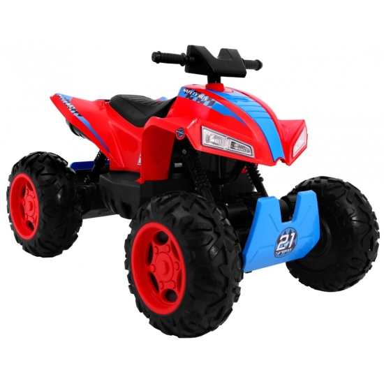 Quad na akumulator Sport Run dla dzieci Czerwony + Napęd 4x4 + LED + Radio MP3