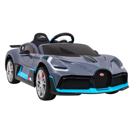 Bugatti Divo Autko na akumulator dla dzieci Szary + Pilot + EVA + Wolny Start + LED MP3