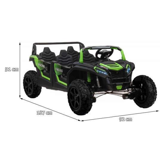 Pojazd 4-osobowy Buggy ATV RACING UTV2000 Z Baterią Li-ion Zielony