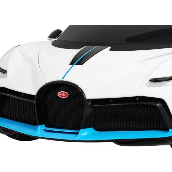 Bugatti Divo Autko na akumulator dla dzieci Biały + Pilot + EVA + Wolny Start + LED MP3