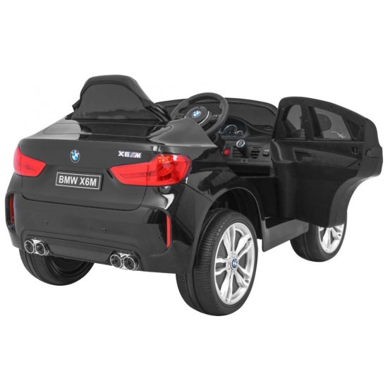 BMW X6M Elektryczne Autko dla dzieci Czarny + Pilot + EVA + Wolny Start + Panel audio + LED