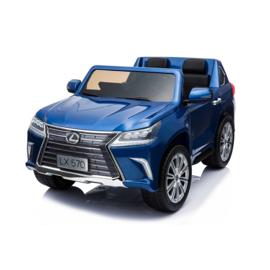 Lexus LX570 Lakierowane Autko dla 2 dzieci Niebieski + Pilot + Koła EVA + Radio MP3 LED