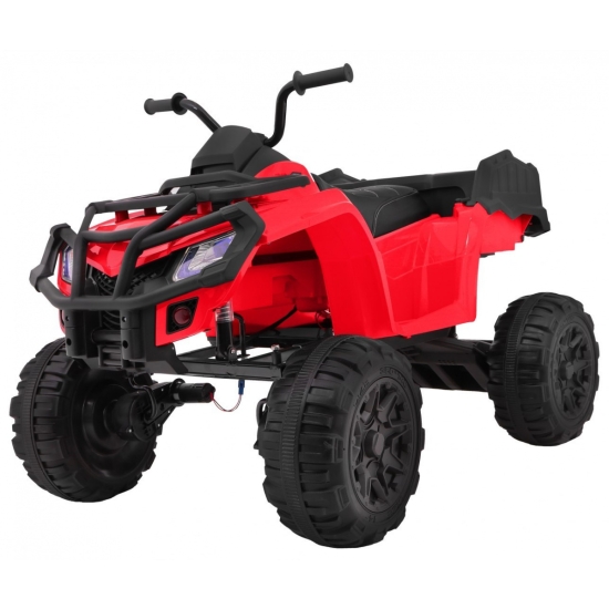 Quad XL ATV na akumulator dla dzieci Czerwony + Napęd 4x4 + Bagażnik + Wolny Start + EVA + Audio LED