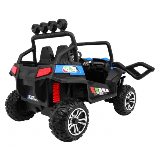 Grand Buggy Strong Lift dla dzieci Niebieski + Napęd 4x4 + Pilot + Bagażnik + Radio MP3 + LED