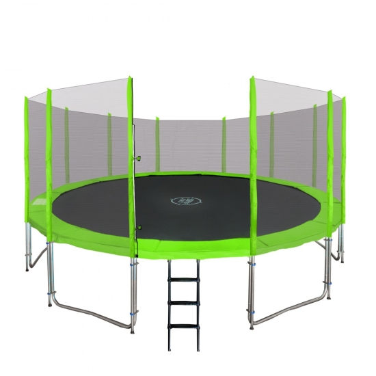 Trampolina ogrodowa SkyRamiz 487cm 16FT dla dzieci Zielony + Akcesoria