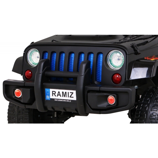 Autko terenowe Raptor Drifter Płomienie + Pilot + Napęd 4x4 + Schowek + Wolny Start + MP3 LED