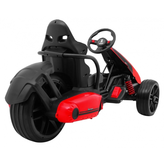 Gokart na akumulator Bolid XR-1 dla dzieci Czerwony + Regulowana kierownica + Profilowane siedzenie