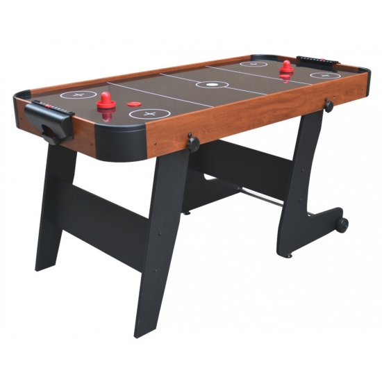 Cymbergaj dla dzieci + Stół do gry z MDF + Rodzinna gra Air Hockey brązowy 152x74x80cm