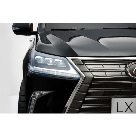 Lexus LX570 Lakierowane Autko dla 2 dzieci Czarny + Pilot + Koła EVA + Radio MP3 LED